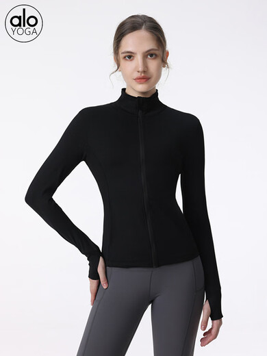 ALO YOGA Sportswear Top Jacket Professional Pilates Yoga Wear Long Sleeve Running 2022 New Autumn and Winter Spruce Green L