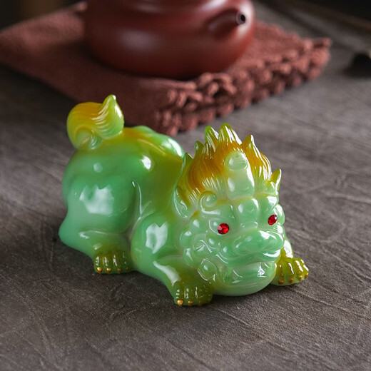 Flush color-changing ornaments, color-changing Pixiu tea pets, can be raised and played with, tea table ornaments, high-end tea tables, lucky tea pet boutiques, Huoyun Pixiu ornaments, male-gold
