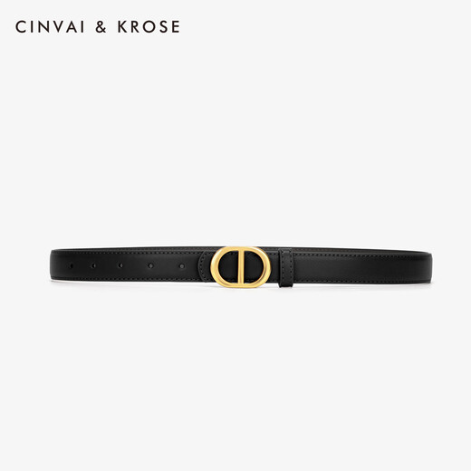 
CinvaiKrose official website genuine leather belt women's belt 2025 new light luxury pants pocket skirt belt birthday gift for girlfriend black 100cm