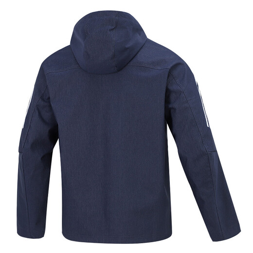 adidas men's jacket 2024 spring and autumn sportswear hooded plush jacket warm casual top HE9905 inner lining L