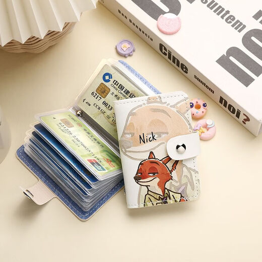 OEMG Nick Fox card bag ins Internet celebrity high-looking Judy Rabbit multi-card ID bag cartoon cute small bag for a couple anti-theft brush anti-degaussing model