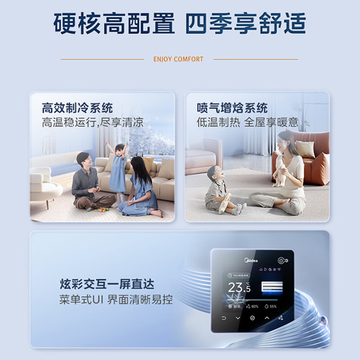 Midea central air conditioning ideal home third generation starlight pro multi-split one to four/one to three/one to five/one to six 4P5P6P commercial household air duct machine full DC frequency conversion 6 HP first class energy efficiency 140 for four Starlight pro