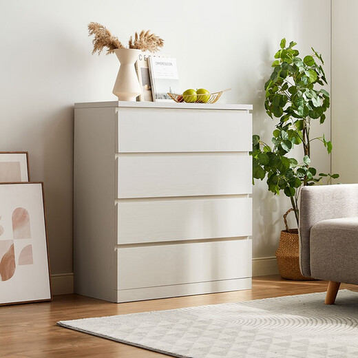 Lin's Home Modern Simple Nordic Small Apartment Storage Cabinet Storage Cabinet Bedroom LS187E5-D Four Drawer Cabinet 0.8 Meter