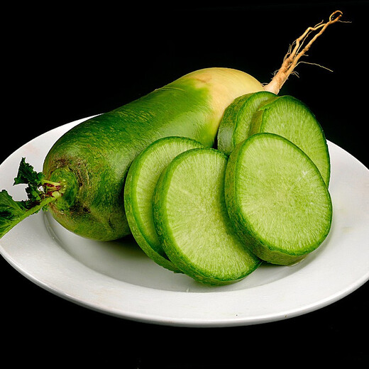 Jingdida Shandong Weifang green radish net weight 5Jin Jin is equal to 0.5kg, single fruit starting from 250g, crispy, sweet, juicy and slightly spicy, straight from the source