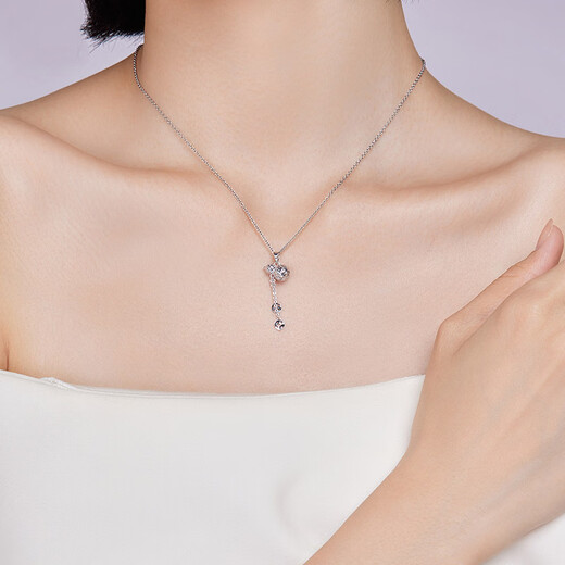 Liuguifu jewelry platinum pendant pt950 gourd platinum pendant for men and women birthday gift necklace 1.70g can write greeting cards + engraving, shipped from Beijing warehouse