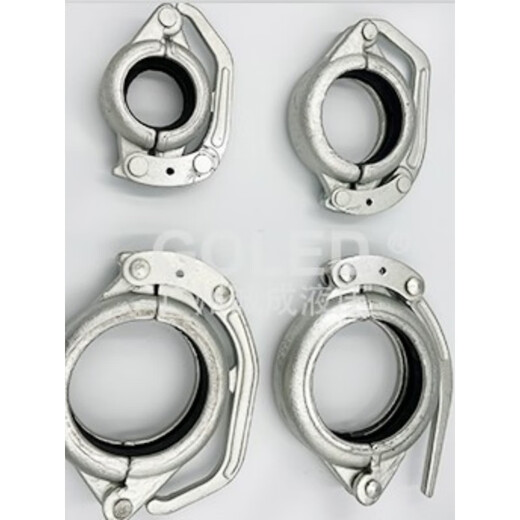 
Aluminum alloy hoop EN14420-3 snap-fitting tower joint shield machine copper head aluminum horse clamp two-half buckle tube clamp DN251 inch aluminum tube clamp DN25*6