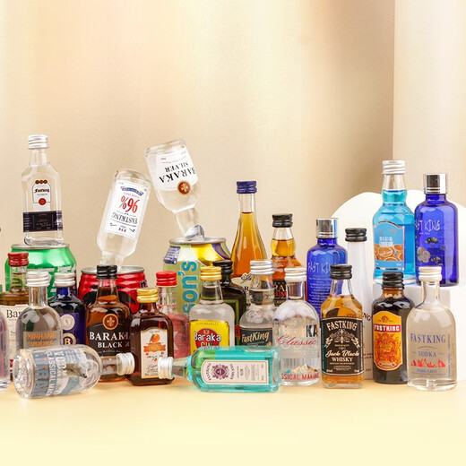 Fast.king Convenience Store Bartending Set Whiskey Wodka Wein Kleinweinversion Nachtmarkt Stall Mini Wein kleine Flaschen Wein Großhandel Viagra Likör + Red Bull + Auxiliary Materials