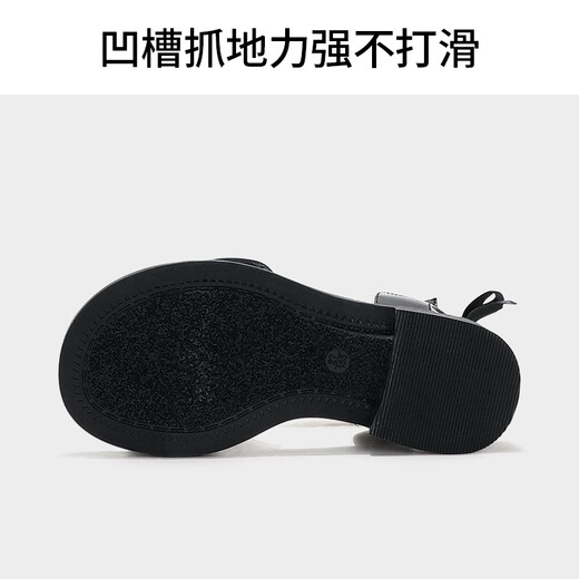 HELLOKITTY children's shoes girls open toe sandals children's summer little girl soft bottom princess fashion sandals 6801 beige 33