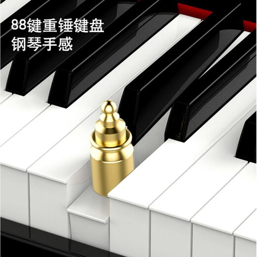 
LOUDAN [Jingchao Qikangfa] Electric piano 88-key vertical heavy hammer Professional adult beginner home electronic piano [painted shiny black] + heavy hammer keyboard + pure steel tone