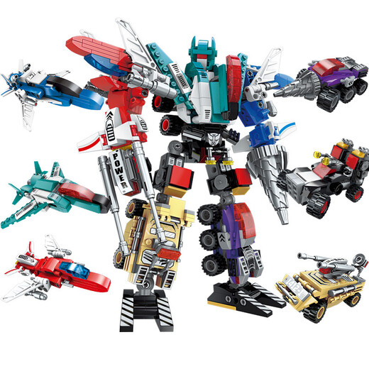 Enlightenment building blocks children's assembly toys transformed robot mecha boy gift 6-12 years old Super alloy war god 1412