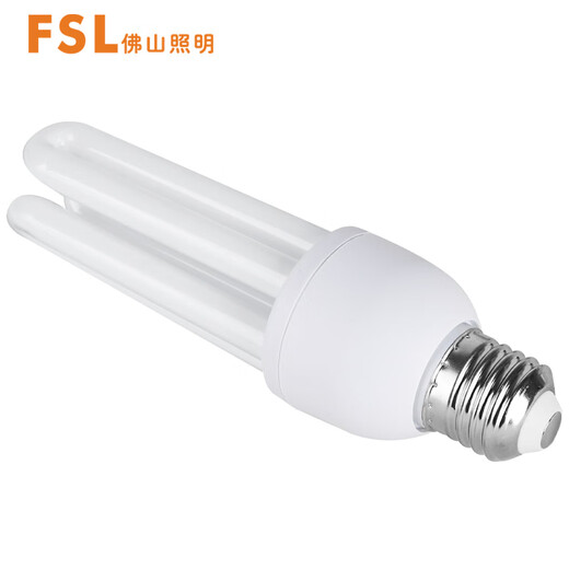 Foshan Lighting (FSL) U-shaped energy-saving lamp three-primary color fluorescent energy-saving bulb 3U energy-saving bulb E27 screw socket 23W white light (6500K)