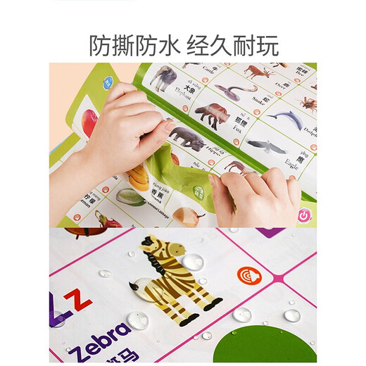 [Five-in-one early education flipbook] Toddler early education machine Chinese and English point reading flipbook baby learning little GK upgrade 19-in-1) click reading flipbook - with follow-up 2238 content - rechargeable version