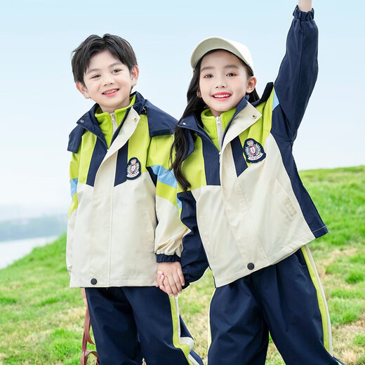 Xinkepaier primary school uniform set for windbreaker three-piece autumn children's class uniform autumn winter clothes kindergarten garden clothes spring and autumn style boys winter summer four-piece set = A713+6627 170