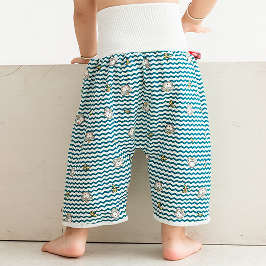 Phylado Baby Windeln wasserdicht und leckdicht können gewaschen werden Babybauchschutz Kinderurinpolster Windeln Hosen Studienhosen Bettherdes Baumwollgelb unten Hunde 2 Packungen hoher Bauchschutz L-Größe