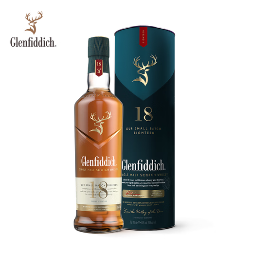 Glenfiddich Core Series 18 ans Single Malt Whisky Wine Wine Wine Gift Box 700ml Six Pack