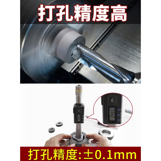 Shanmu u-drill tool bar violent drilling u-turn drill bit WC blade flat bottom deep hole extended lathe CNC water jet fast drill bit 2D 14.0-20
