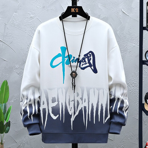 
Boledi spring and autumn round neck sweatshirt 12-15 years old junior high school students long-sleeved T-shirt 14 boys handsome trendy base shirt HX683 gray (single sweatshirt) spring and autumn style 170 (XL) Recommended weight 110-130 Jin [Jin equals 0.5 kg]