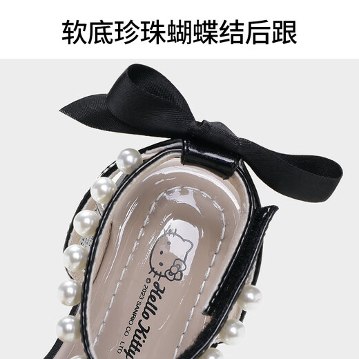 HELLOKITTY children's shoes girls open toe sandals children's summer little girl soft bottom princess fashion sandals 6801 beige 33