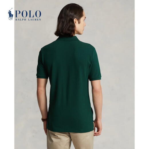 Polo Ralph Lauren 拉夫劳伦男装 经典款定制修身版型网眼Polo衫RL12200 300-绿色 XL