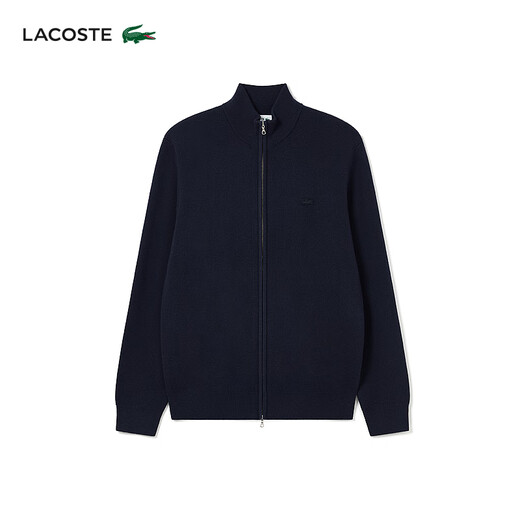LACOSTE French crocodile men's wearable solid color wool sweater sweater zipper stand collar jacket | AH1955 166/navy blue regular M 4