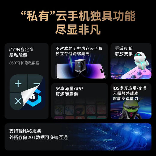 Tencent Aurora Box 5Pro Cloud Mobile High-end Customized Upgraded Version Deepseek Cloud Mobile Box Dual System Magic Box Nas Private Cloud Box Private- X Cloud Mobile + Nas+TV High-end Customized Version