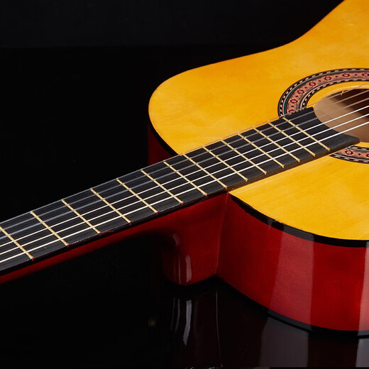 Yasato Klassische Gitarre Gloss Nylon Strings Anfänger Gitarre Octopus Musikinstrumente Neuling Männer und Frauen Alkanogue Gitarre 38-Zoll klassisches Sonnenuntergang + Geschenkpackung