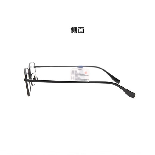 依视路依视路镜片近视眼镜配钻晶膜岩/A4防蓝光可配镜片男女款眼镜架 金属全框KB12116C11黑框 配依视路1.60钻晶膜岩