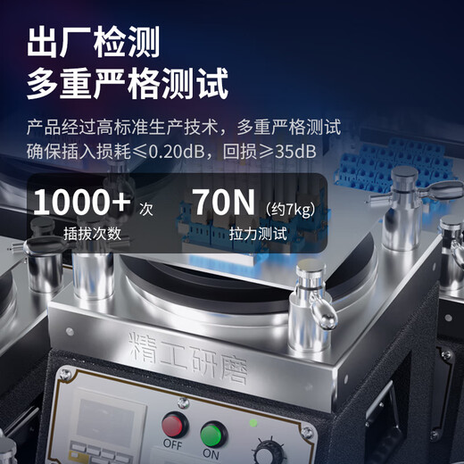 
HAILE 10 Gigabit multimode fiber jumper LC-LC low smoke halogen-free double core jumper OM3-300UPC connector 50/125 pigtail 5 meters HJ-2LC-LC-MT5