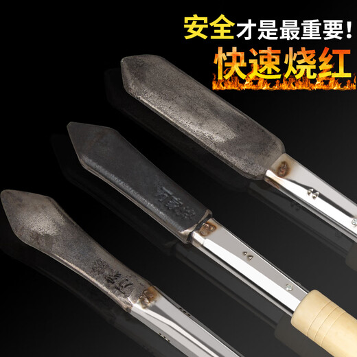 Zhengqi meat roaster to burn pig hair, household electric iron to remove hair, pig skin and pig trotters to remove hair, small meat roaster to burn pig's trotters, insulated wooden handle - large 800W (three-pin plug)