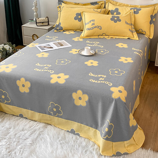 Naiqu confinement bed sheet, rounded lace, cotton single piece 100 pure cotton brushed double bed 1.8m single 1.5m Nectar three-piece set bed sheet 270*245cm + a pair of pillowcases