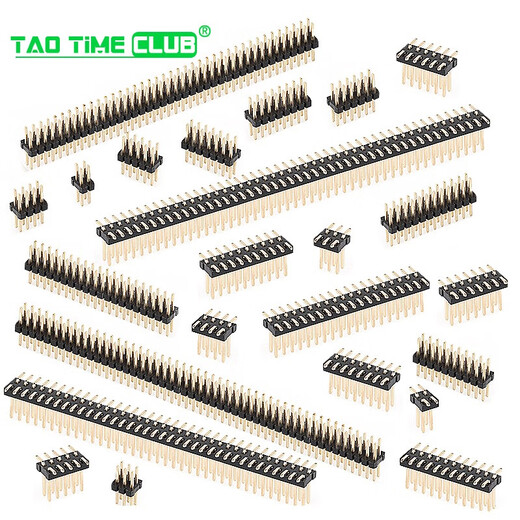 1.27mm pitch, double row of pins, patch pins, straight pins 2*2P/3/4/20/40/50P, environmentally friendly gold-plated copper, 2*6P, double row of straight pins (10 pieces)