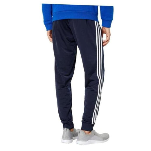 Adidas (adidas) men's pants sweatpants jogging pants straight pants knitted trousers three-bar training pants spring and autumn 9192828 Black/White black white edge L (suitable for waist 89-96cm)