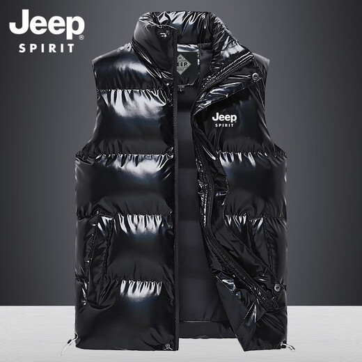 
JEEP SPIRIT vest men's cotton jacket vest men's autumn and winter vest casual thickened warm vest men's cotton jacket outdoor windproof jacket 683 blue L