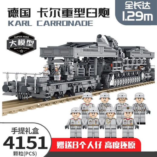 Panlos Zweite Weltkrieg Panzerbau Bausteine Elektrische Fernbedienungsstrecke Spielzeug versammelten Erwachsene Hochtechnische riesige Militärmodell Boy Jungen Zweiten Weltkrieg Großer Carl Mörtel 4158 Partikel 628008 kompatibel mit Lego Zweiten Weltkrieg Panzerbaugebäude Boy Toys Boy Toys