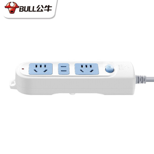 公牛（BULL）开关插座家用电源有线带线插座1.8米3米4米5米长线多功能多孔插线板/排插接线板家用拖线板 6米三插孔GN-606