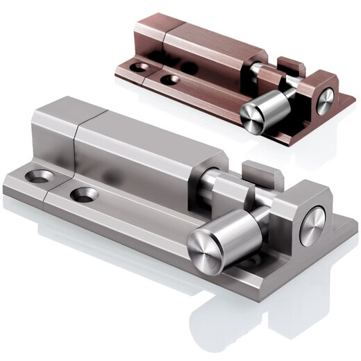 Aluminum alloy door latch door latch door buckle anti-theft latch lock thickened bathroom wooden door latch door latch door pin Aluminum alloy latch - space gray thickened version (4 inches)