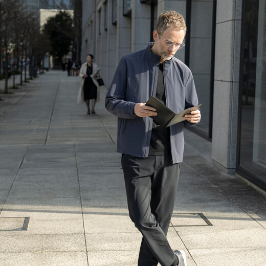 CARE OF LORD Navigator Series Spring and Autumn Jacket Men's Casual Stand Collar Commuting Business Stretch Jacket 7677 Classic Navy M