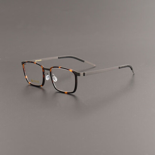 
Linde same 9711 pure titanium ultralight glasses for men's business fashion and casual can be equipped with anti-blue light and anti-fog myopia glasses, deep leopard print color, frame, 1.74 anti-blue light lens