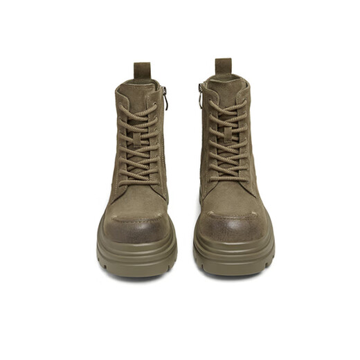 Tianmeiyi Bottes pour femmes à lacets rétro épais semelles mincerantes Martin Boots à la mode et polyvalente pour femmes