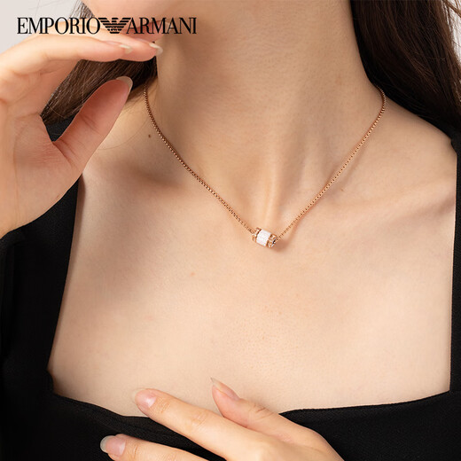 Emporio Armani Armani necklace, fashionable beaded transfer beads, small waist, birthday gift for girlfriend EGS2828221