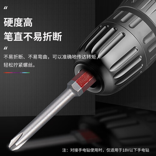 VESSEL Weiweigang ribbon magnetic single-head screwdriver GS162100 thin rod segmented cross screwdriver PH2X100mm 2 pieces