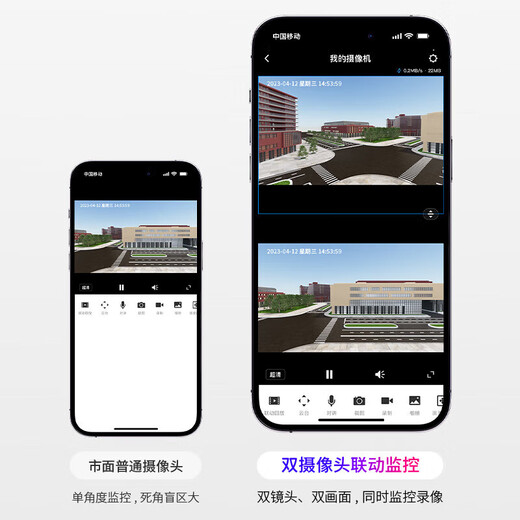普联（TP-LINK） 双摄高清枪球联动一体全彩超清摄像头家用监控器360无线家庭室外户外手机远程摄影机 升级800万双镜头双画面IPC689-A 32G免费升级64G