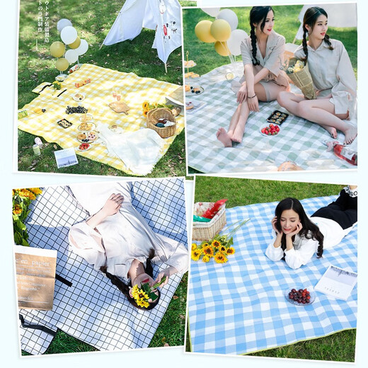 Explorer (TAN XIAN ZHE) picnic mat, outdoor thickened portable moisture-proof mat, wear-resistant Oxford cloth, large-size tent mat, beach mat