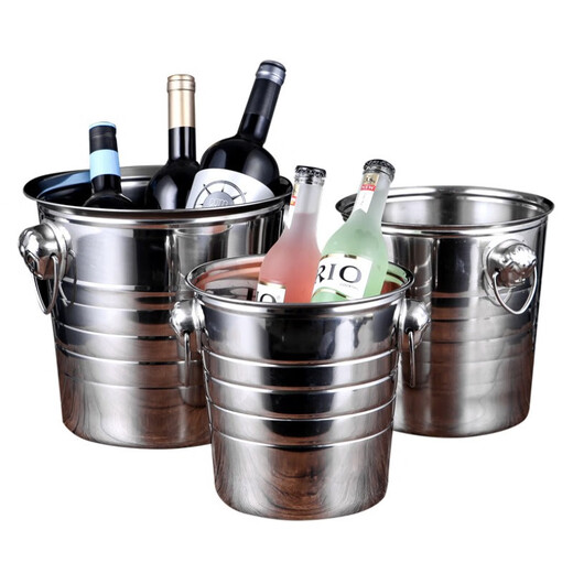 All-purpose stainless steel ice bucket 5L portable ice bucket wine bucket commercial bar ice bucket storage ice bucket beer champagne ice bottle