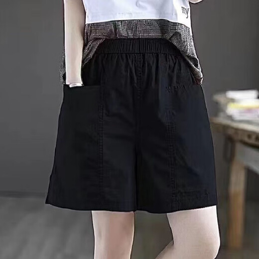 XIANYMU shorts for women, new style, breathable, loose, casual, slim, fashionable, simple, versatile, five-point pants for women, caramel color XL recommended 110-125 Jin Jin equals 0.5 kg