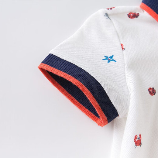 David Bella (Dave/Bella) Jungenanzug Anzug Summer Baby Cartoon Baumwoll -Polo -Hemd Shorts Anzug DBW13542 Meter Weißer Hintergrund Druck