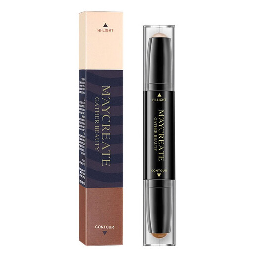 Lamela double-ended contour stick, high-gloss matte fine shimmer, three-in-one palette to brighten face, nose shadow, shadow pen and cream 101# (white + brown)