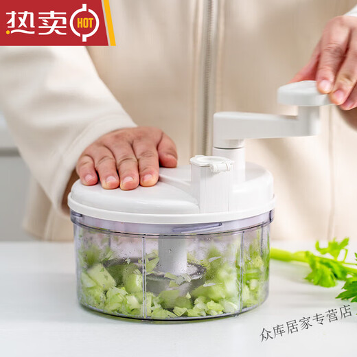 Industrial vegetable mincer, manual mincer, stuffing cutter, multifunctional household kitchen vegetable mincer, large size 1700ml