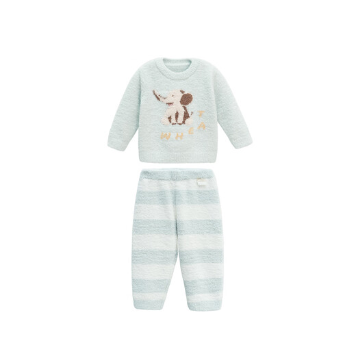 White wheat boys 2024 autumn and winter new parent-child suit baby girl home clothes one-piece clothes mother and child suit (children's style) 100