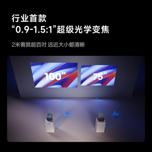 VIDDA C2 ProSENSE 4K Ультра-высокое определение чистого трехцветного лазерного проектора Домашнее дневное домашнее кинотеатр (Super Optical Zoom) Национальная субсидия 20%